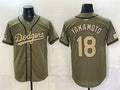 Los Angeles Dodgers #18 Yoshinobu Yamamoto Olive JEROMEN 2026 Armed Forces Day Stitched Jersey 2