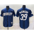 Detroit Tigers #39 Zach McKinstry 2024 Navy JEROMEN City Connect Cool Base Limited Stitched Jersey