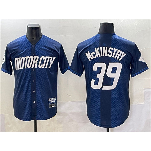 Detroit Tigers #39 Zach McKinstry 2024 Navy JEROMEN City Connect Cool Base Limited Stitched Jersey