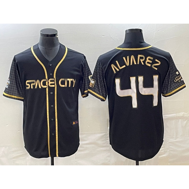 Houston Astros #44 Yordan Alvarez Black JEROMEN City Connect Cool Base Stitched Jersey