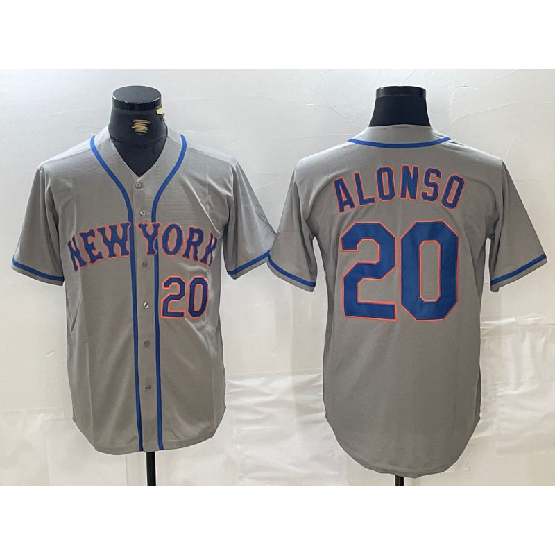 New York Mets #20 Pete Alonso Grey JEROMEN Stitched Jersey