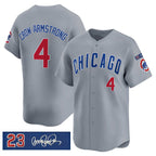 Chicago Cubs #4 Pete Crow-Armstrong Gray JEROMEN 'Ryne Sandberg Tribute' Vapor Limited V3 Stitched Jersey