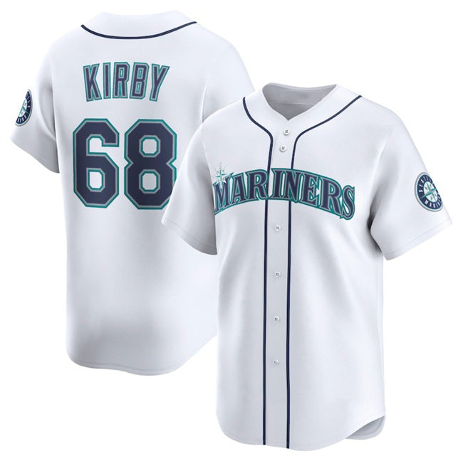 Seattle Mariners #68 George Kirby White JEROMEN Home Limited Stitched Jersey
