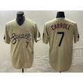 Arizona Diamondbacks #7 Corbin Carroll Number 2021 Gold JEROMEN City Connect Cool Base Stitched Jerseys