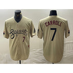 Arizona Diamondbacks #7 Corbin Carroll Number 2021 Gold JEROMEN City Connect Cool Base Stitched Jerseys