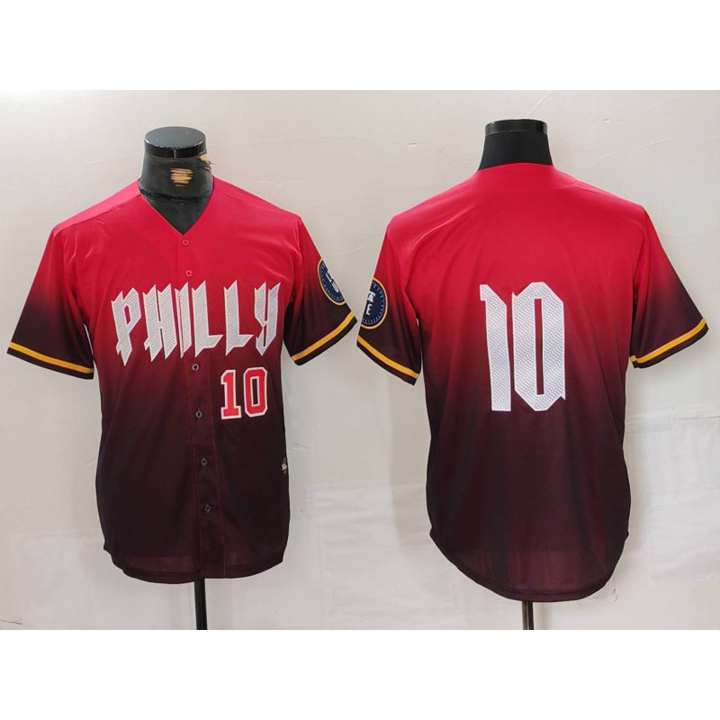 Philadelphia Phillies #10 JT Realmuto Red JEROMEN 2024 City Connect Limited Stitched Jerseys