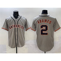 San Francisco Giants #2 Willy Adames Gray JEROMEN Cool Base Stitched Jersey 2