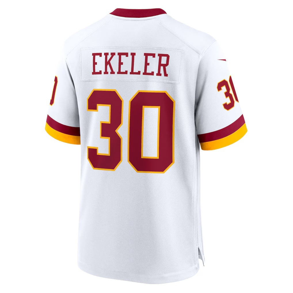 W.Commanders #30 Austin Ekeler White JEROMEN Game Jersey