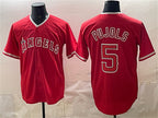 Los Angeles Angels #5 Albert Pujols Red JEROMEN Stitched Jersey