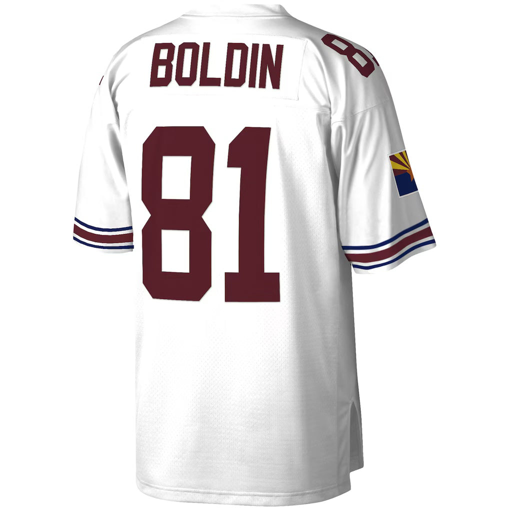 A.Cardinals #81 Anquan Boldin Mitchell & Ness White JEROMEN Legacy Replica Jersey