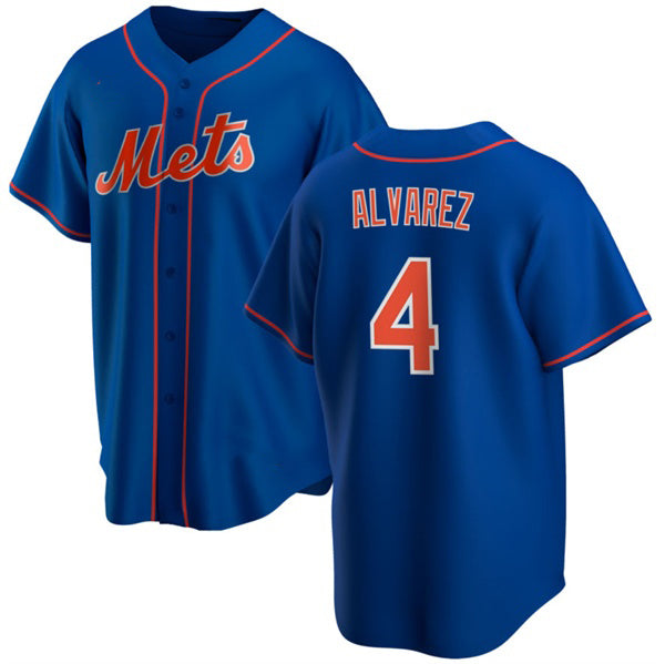 New York Mets #4 Francisco ¨¢lvarez Royal JEROMEN Cool Base Stitched Jersey