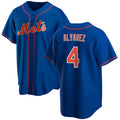 New York Mets #4 Francisco ¨¢lvarez Royal JEROMEN Cool Base Stitched Jersey