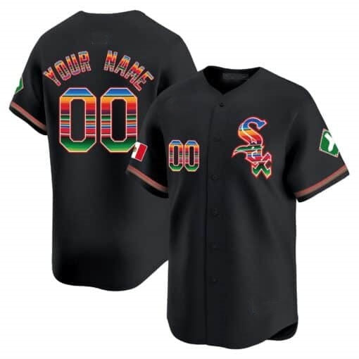 Custom Chicago White Sox Mexico Vapor Premier Limited Jersey V2- Black JEROMEN