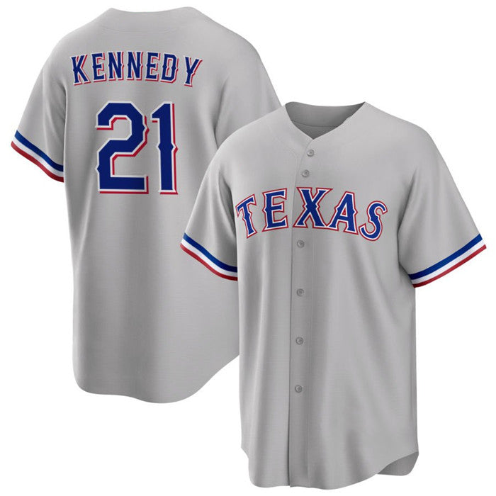 Texas Rangers #21 Ian Kennedy Gray JEROMEN Cool Base Stitched Jersey