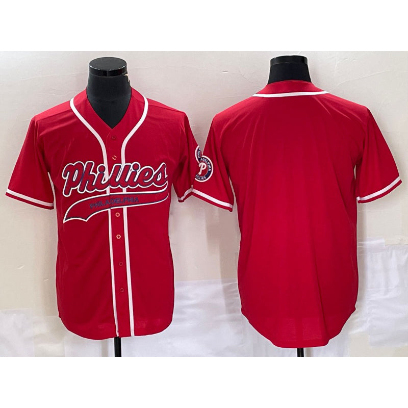 Philadelphia Phillies Blank Red JEROMEN Cool Base Stitched Jersey