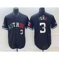 Houston Astros #3 Jeremy Pena Number Mexico Black JEROMEN Cool Base Stitched Jersey