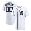Custom Detroit Tigers White JEROMEN Home Authentic Jersey