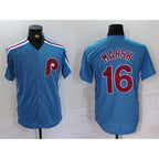 Philadelphia Phillies #16 Brandon Marsh Blue JEROMEN Cool Base Stitched Jersey