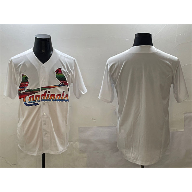 St. Louis Cardinals Blank White JEROMEN Cool Base Stitched Jersey