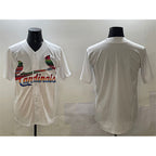 St. Louis Cardinals Blank White JEROMEN Cool Base Stitched Jersey