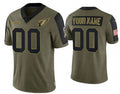 Custom A.Cardinals Olive JEROMEN ACTIVE PLAYER 2021 Salute To Service Limited Stitched Jersey