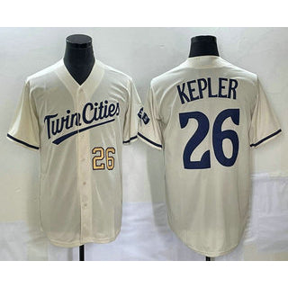 Minnesota Twins #26 Max Kepler Number Cream JEROMEN 2022 City Connect Cool Base Stitched Jersey