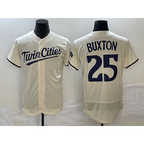 Minnesota Twins #25 Byron Buxton 2023 Cream JEROMEN Flex Base Stitched Jersey