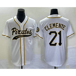 Pittsburgh Pirates #21 Roberto Clemente White JEROMEN Cool Base Stitched Jersey