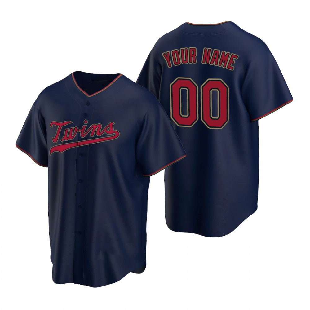 Custom Minnesota Twins Navy JEROMEN 2020 Stitched Cool Base Jersey