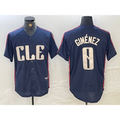 Cleveland Guardians #0 Andres Gimenez Navy JEROMEN 2024 City Connect Limited Stitched Jersey 2