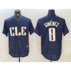 Cleveland Guardians #0 Andres Gimenez Navy JEROMEN 2024 City Connect Limited Stitched Jersey 2