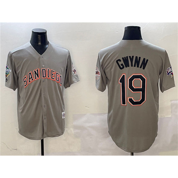 San Diego Padres #19 Tony Gwynn Gray JEROMEN With Patch Cool Base Stitched Jersey