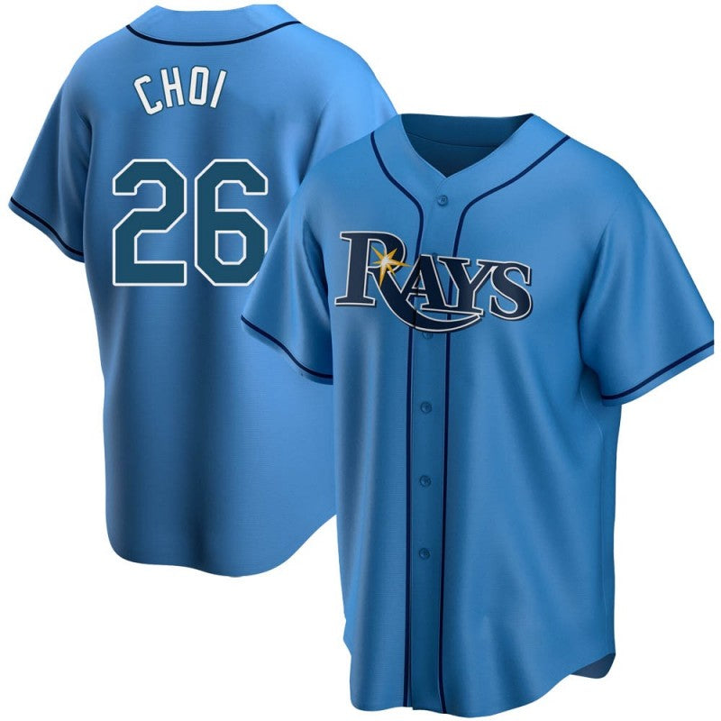 Tampa Bay Rays #26 Ji-Man Choi Replica Light Blue JEROMEN Alternate Jersey