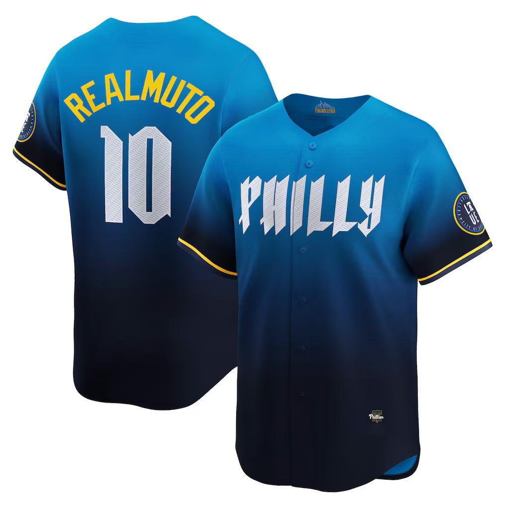Philadelphia Phillies #10 J.T. Realmuto Navy JEROMEN City Connect Limited Jersey