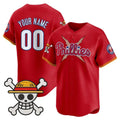 Custom Philadelphia Phillies x One Piece Red JEROMEN Vapor Premier Limited Jersey - Stitched