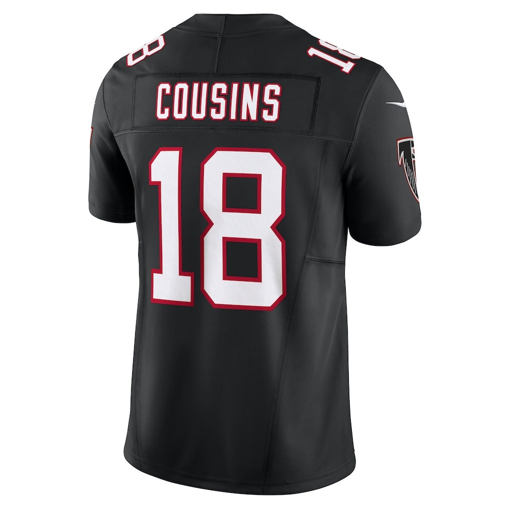A.Falcons #18 Kirk Cousins Black JEROMEN Vapor F.U.S.E. Limited Jersey 2