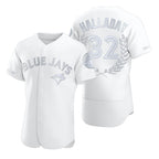 Toronto Blue Jays #32 Roy Halladay White JEROMEN Flexbase Fashion Jersey