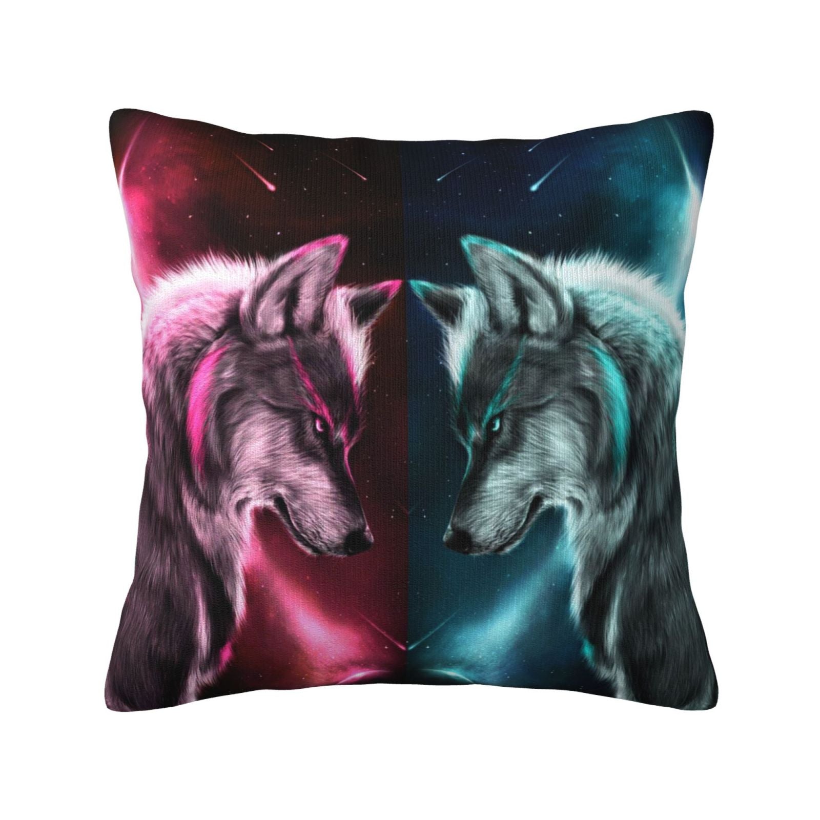 Keyword1 Galactic Wolf Pillow 18x18in - Main Image