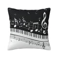 Keyword2 Piano Keys With Musical Notes Pillow 18x18in - Main Image