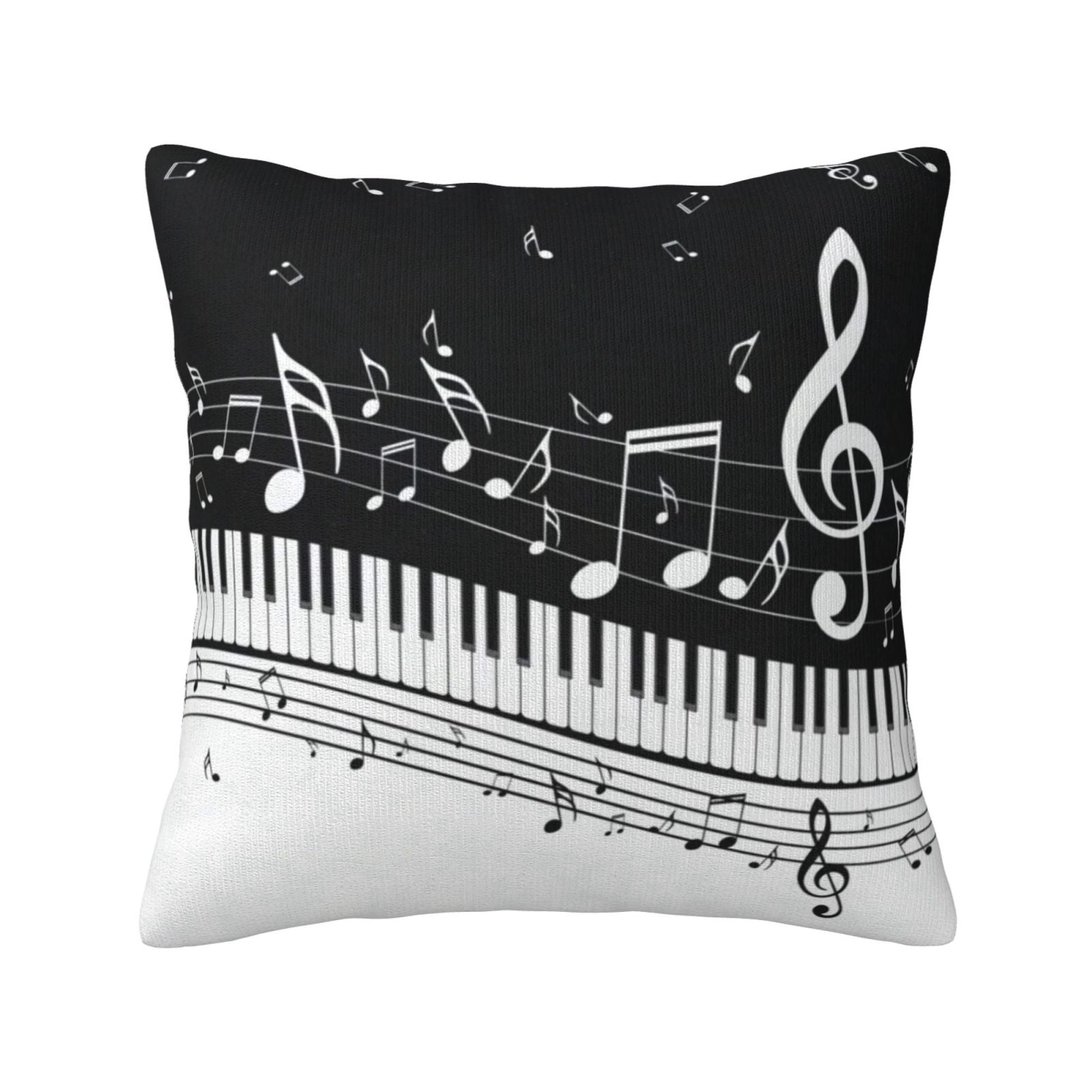 Keyword2 Piano Keys With Musical Notes Pillow 18x18in - Main Image