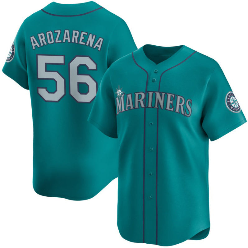 Seattle Mariners #56 Randy Arozarena Aqua JEROMEN Alternate Limited Stitched jersey