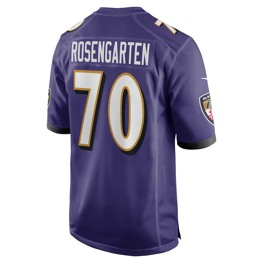 B.Ravens #70 Roger Rosengarten Purple JEROMEN Team Game Jersey
