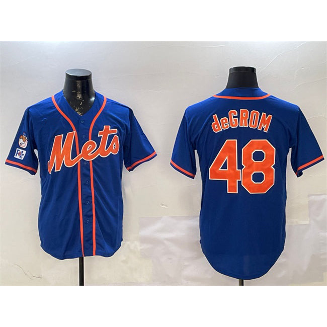 New York Mets #48 Jacob DeGrom Royal JEROMEN 2025 Spring Training Cool Base Stitched Jersey