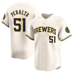 Milwaukee Brewers #51 Freddy Peralta Cream JEROMEN Limited Stitched Jersey