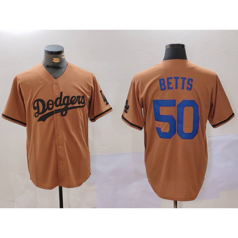Los Angeles Dodgers #50 Mookie Betts Olive JEROMEN Cool Base Limited Stitched Jersey