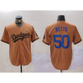 Los Angeles Dodgers #50 Mookie Betts Olive JEROMEN Cool Base Limited Stitched Jersey