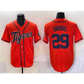 Detroit Tigers #29 Tarik Skubal Orange JEROMEN With Patch Cool Base Stitched Jersey