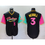 San Diego Padres #3 Jackson Merrill Black JEROMEN Player Number Fashion Jersey