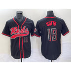 Cincinnati Reds #19 Joey Votto Number Black JEROMEN 2023 City Connect Cool Base Stitched Jersey 2