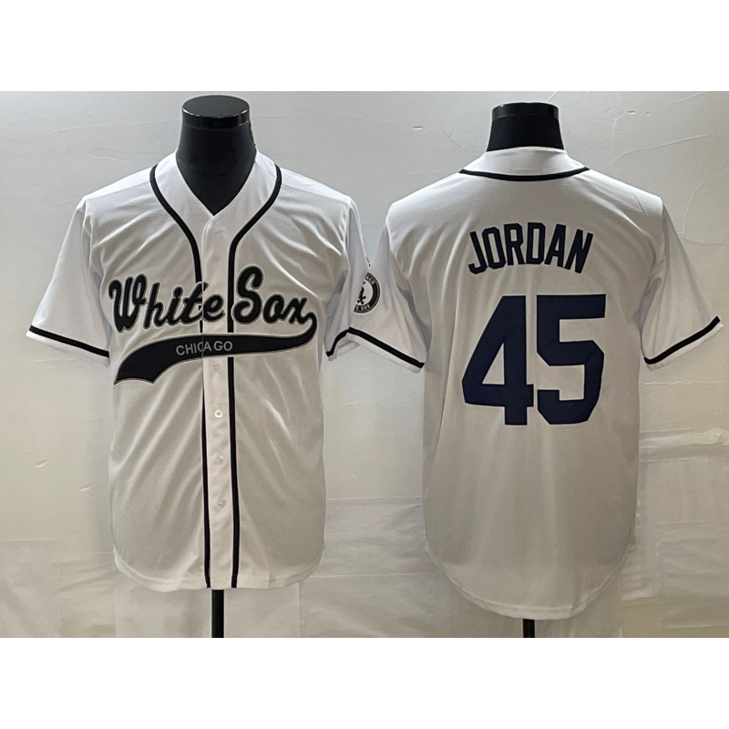 Chicago White Sox #45 Michael Jordan White JEROMEN Cool Base Stitched Jersey